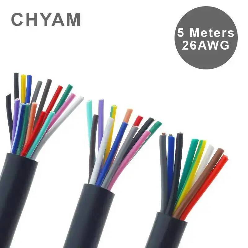 Cable Gland Waterproof - Cable Black 26AWG 0.12mm2 Copper Wire