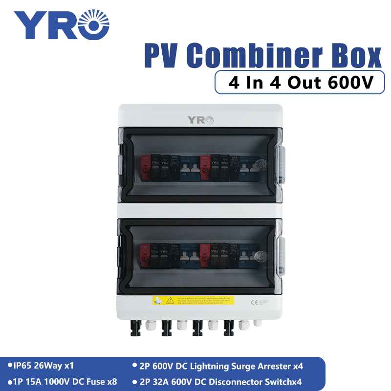 Solar Combiner Box - PV Combiner Box 4 input 4