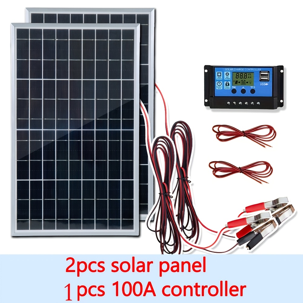 Solar Pump Controller - 12V Solar Panel Kit 1pc/2pcs With