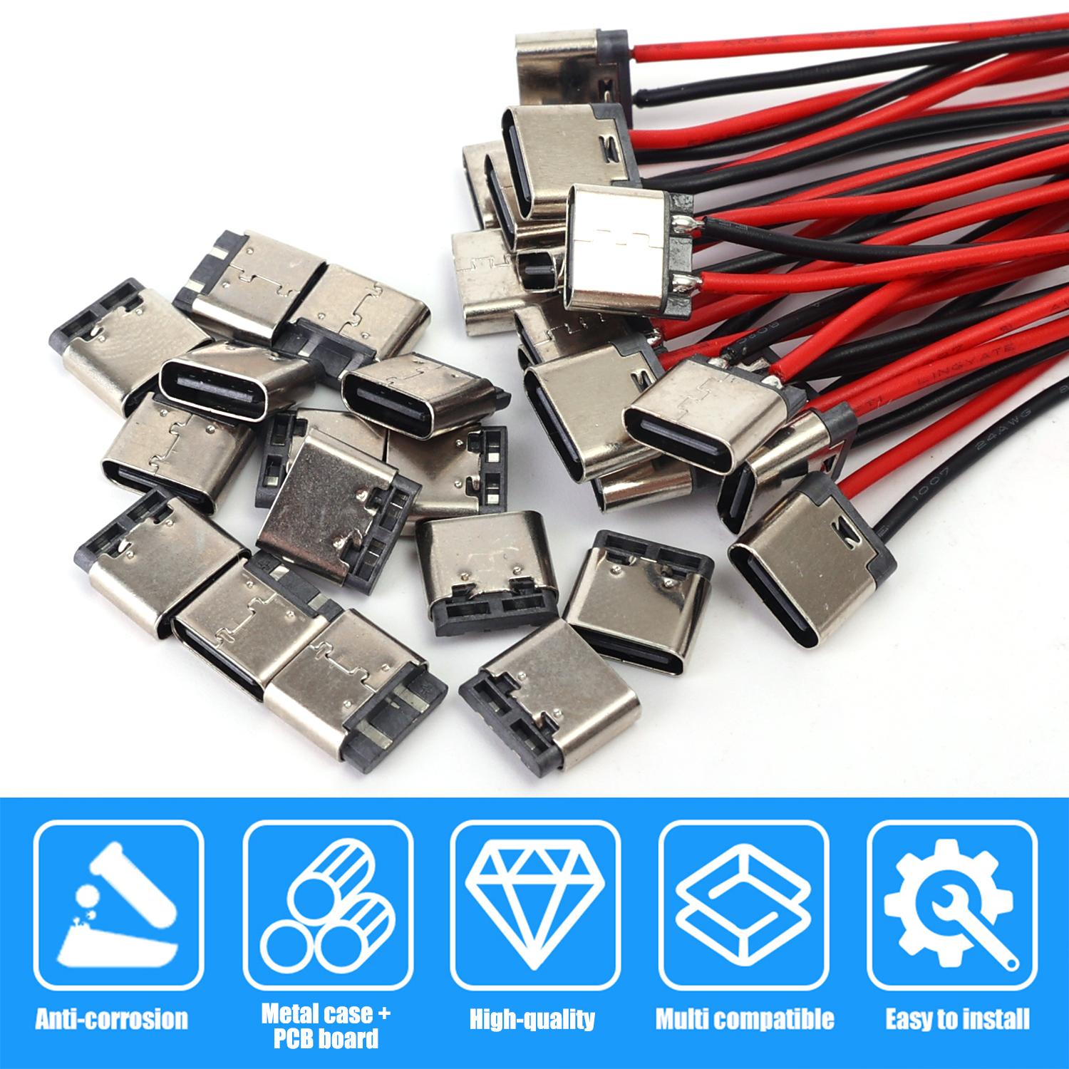 5-20PCS Type-C 2Pin Solder Wir - Cable Gland Waterproof review and price