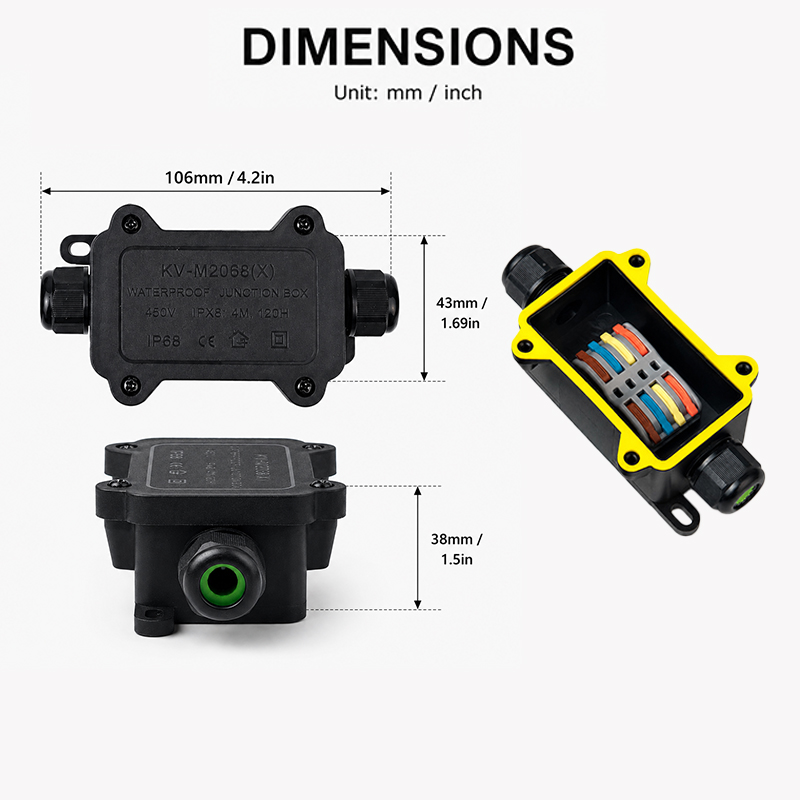 IP68 Waterproof Junction Box 2 - Cable Gland Waterproof review and price