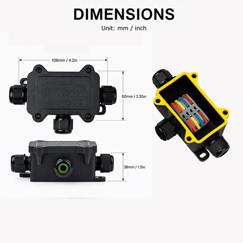 IP68 Waterproof Junction Box 2 - Cable Gland Waterproof review and price